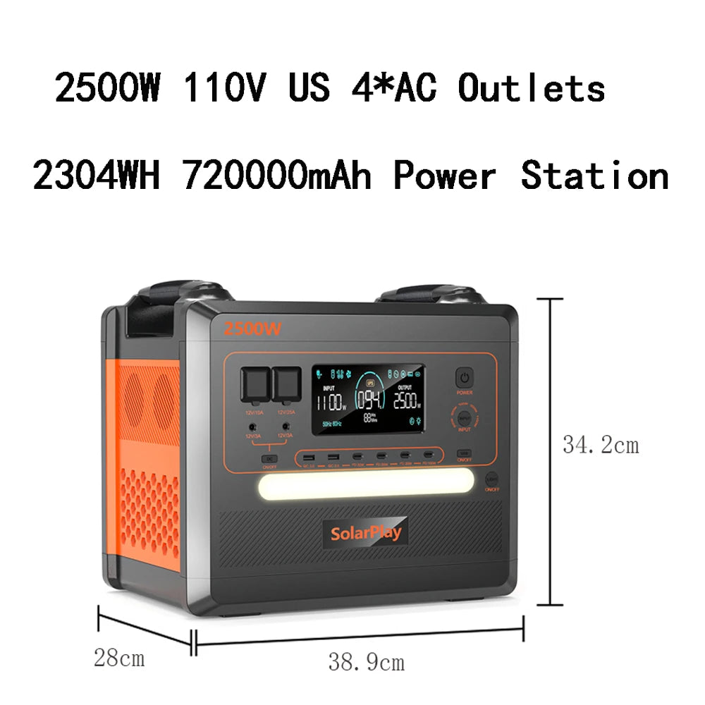 2500W 2400W LiFePO4 Battery Power Bank Generator