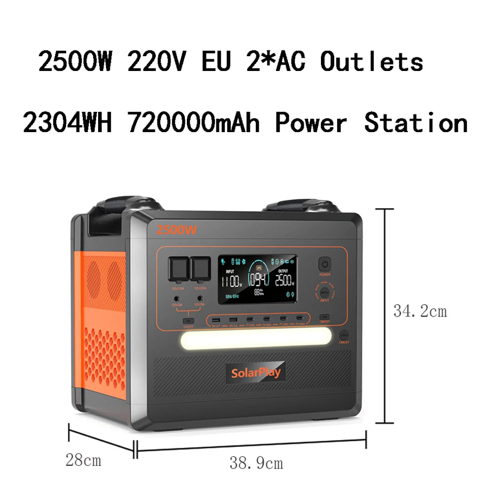 2500W 2400W LiFePO4 Battery Power Bank Generator