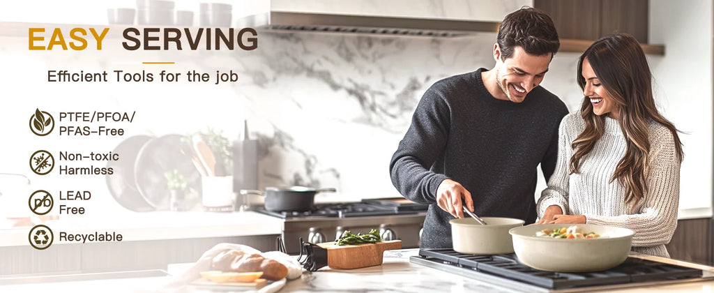 21Pc. Pots and Pans Set Ceramic Cookware,