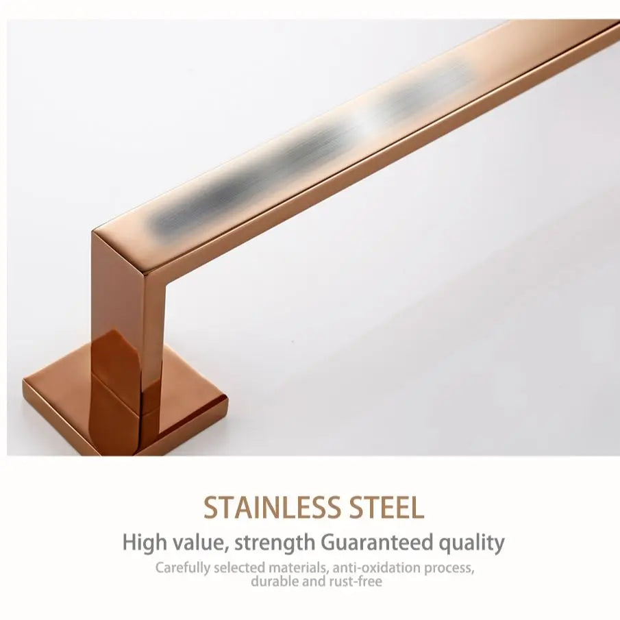 Rose Gold Bathroom Accessories Set