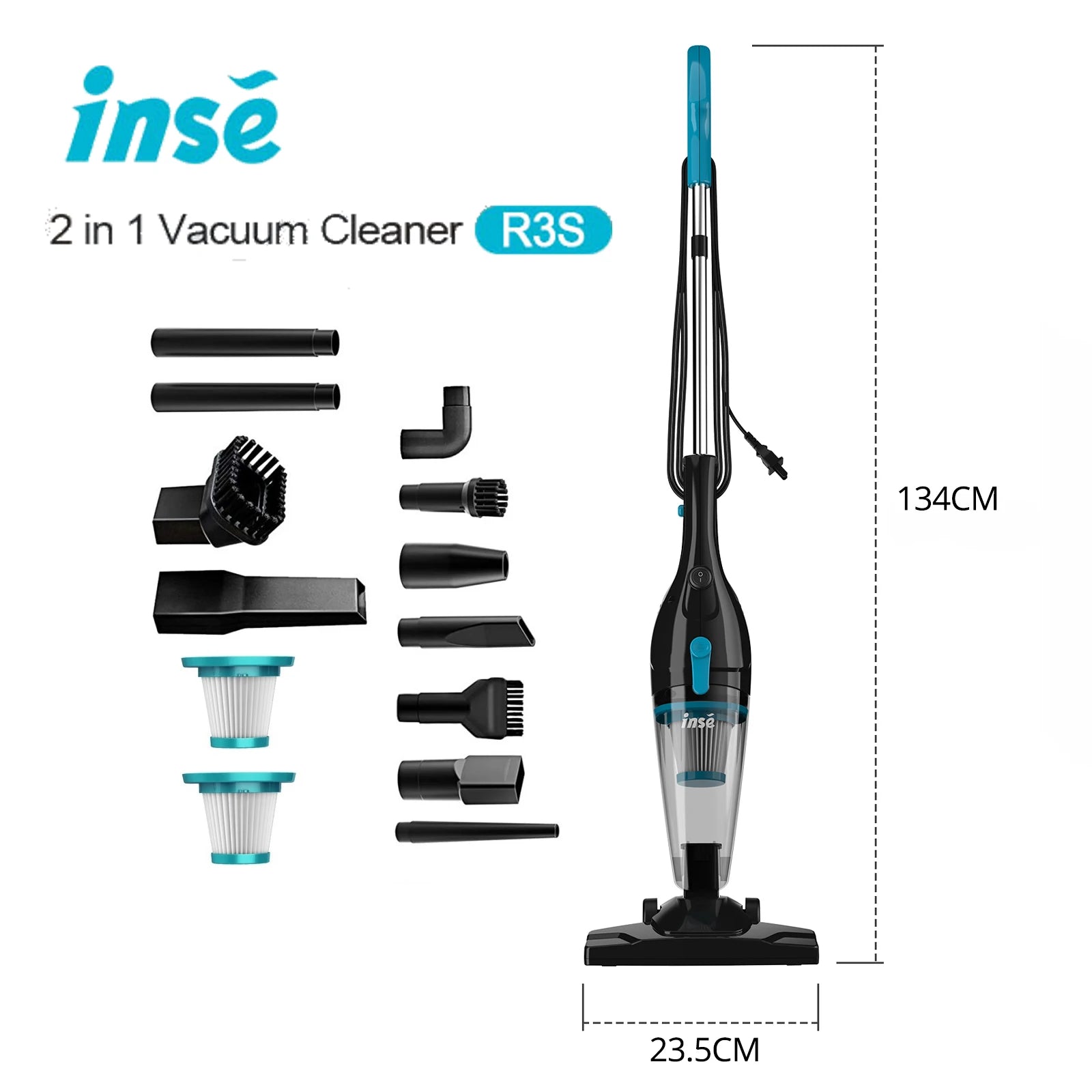 Extra Long Cord Handheld Vacuum Hard Floor