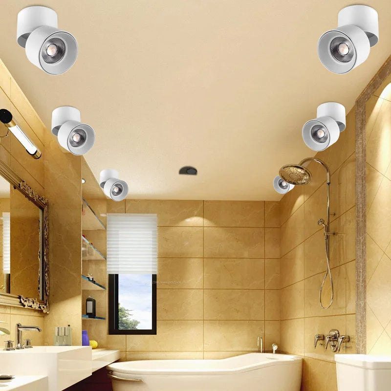 Surface Mounted LED Ceiling Lights, Foldable, 360° Rotatable