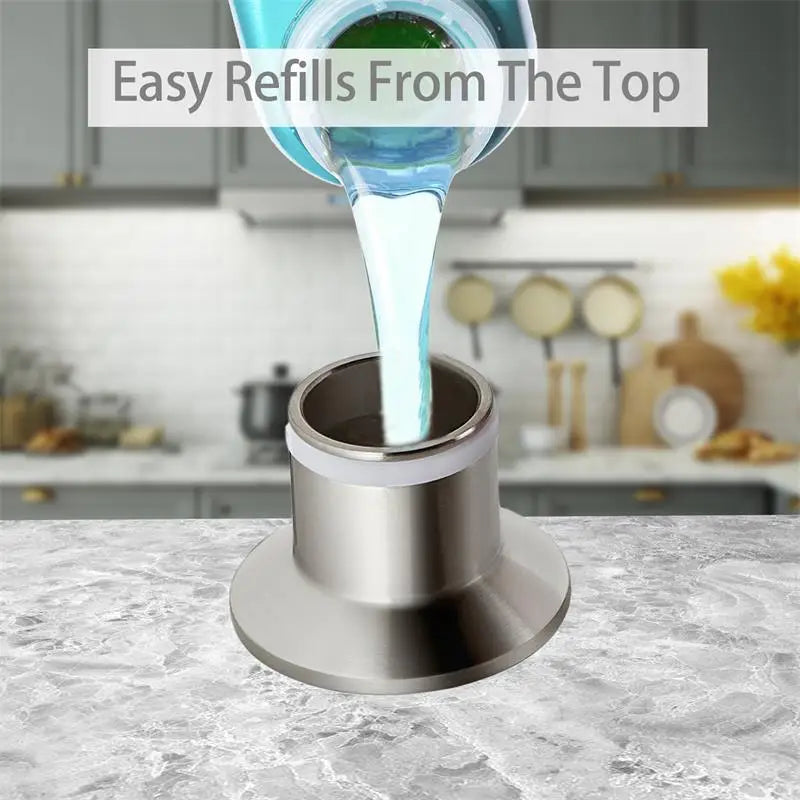 Liquid Soap Dispenser With bottle Chrome/Brushed Nickel