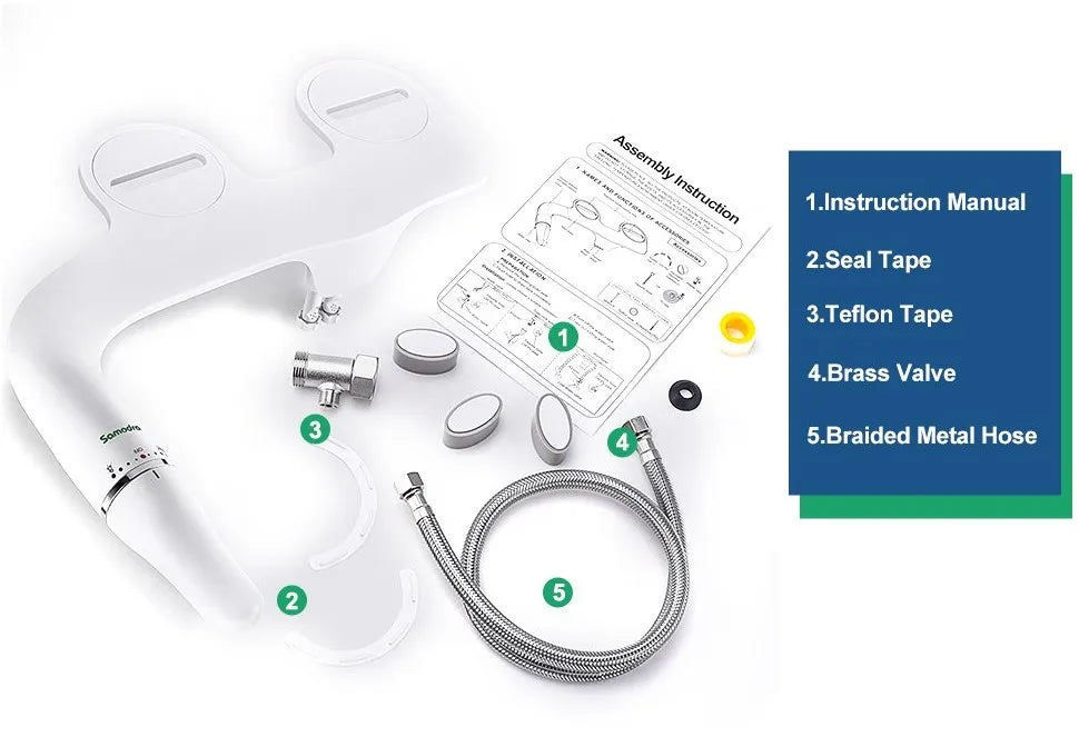 Bidet Toilet Seat Attachment, Adjustable Water Pressure