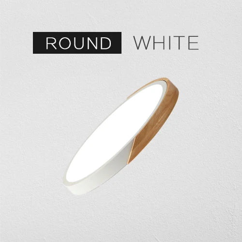 Wooden, Round, Square LED Ceiling Light, Dimmable