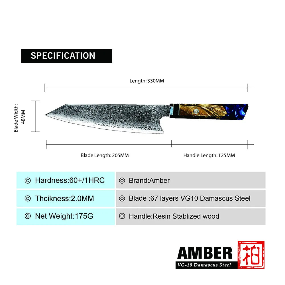 8:























8" Japanese Damascus Steel Kitchen Knife