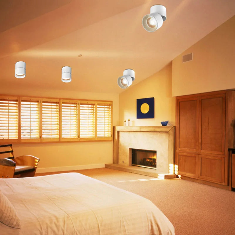 Surface Mounted LED Ceiling Lights, Foldable, 360° Rotatable