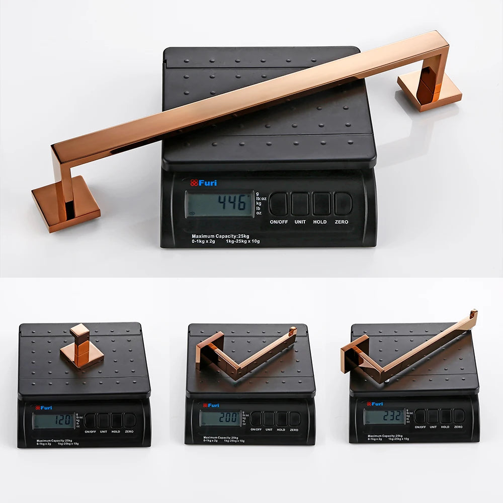 Rose Gold Bathroom Accessories Set