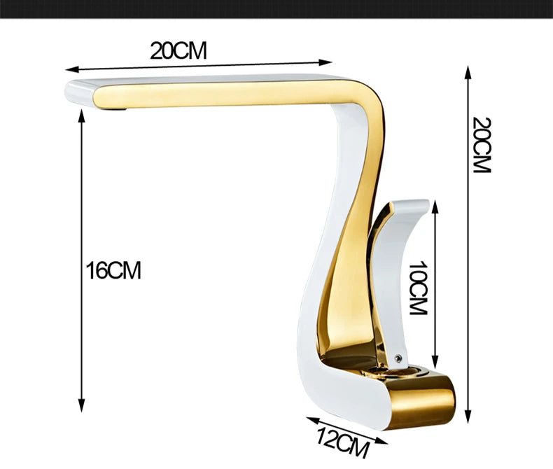 Gold Bathroom Mixer Tap Wash Basin Faucet