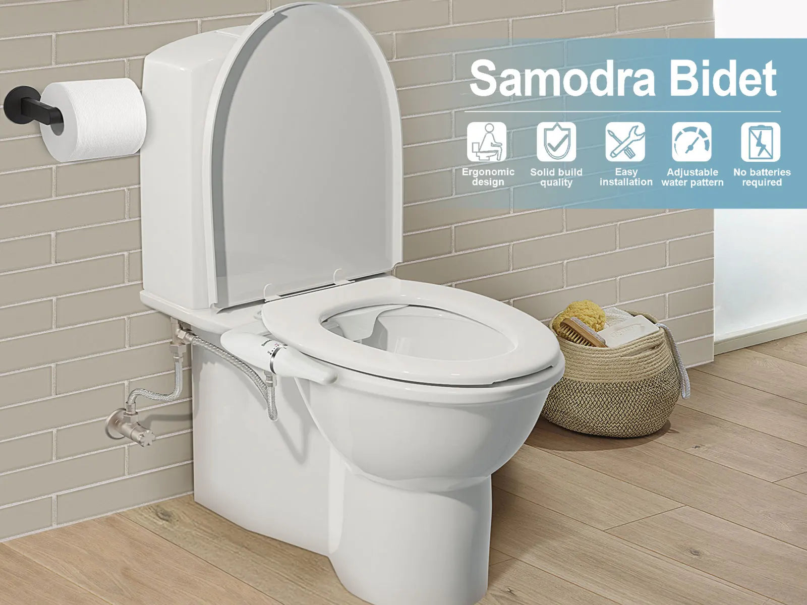 Bidet Toilet Seat Attachment, Adjustable Water Pressure