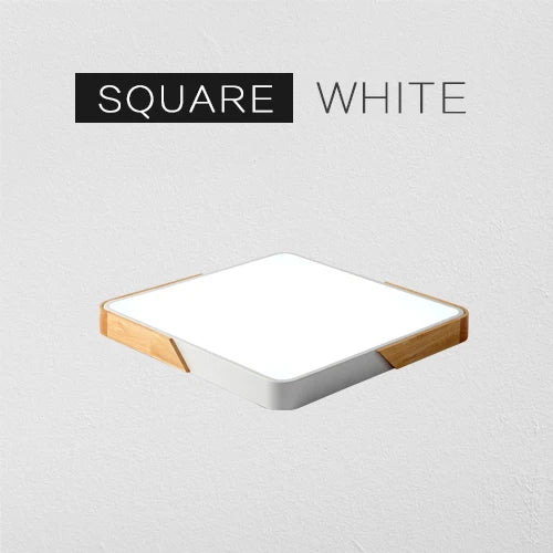 Wooden, Round, Square LED Ceiling Light, Dimmable