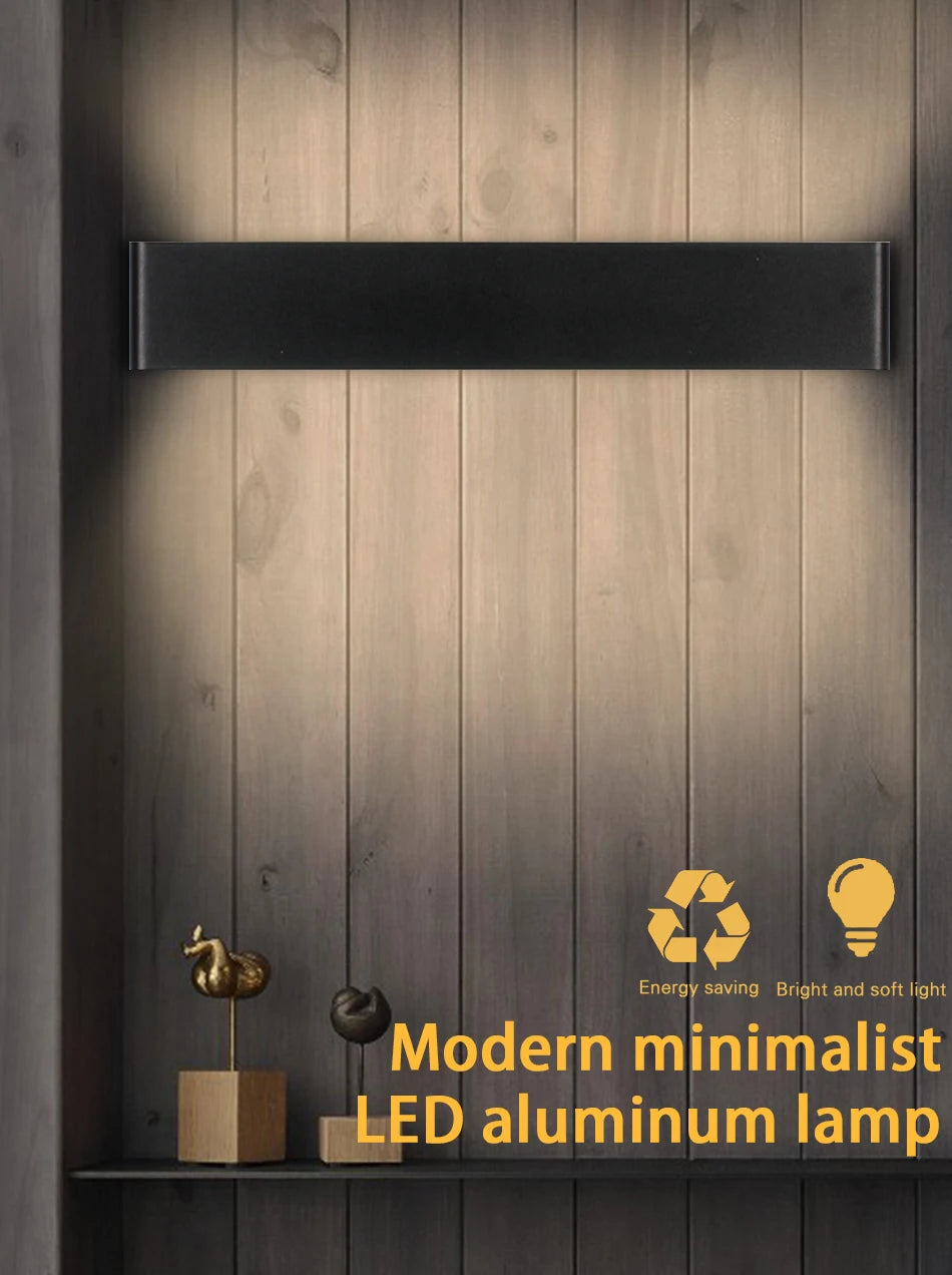 Dimmable Led Wall Lamp, Black, White, Silver