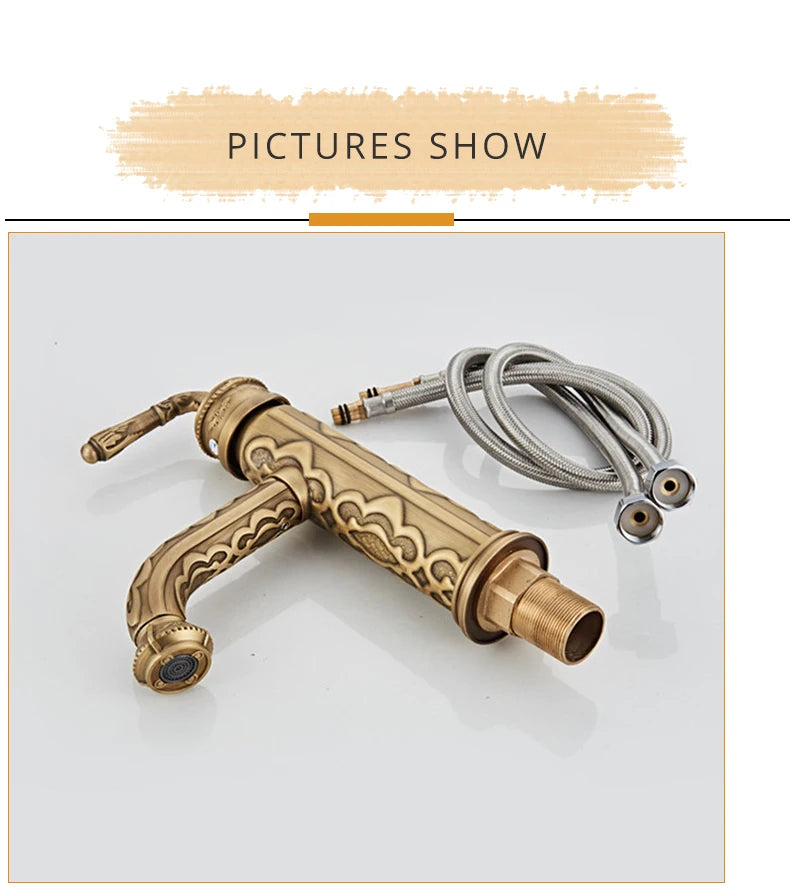 Basin Faucets Solid Brass Bathroom Faucet Single Handle