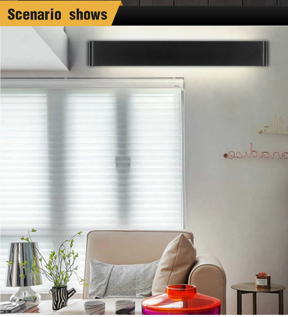 Dimmable Led Wall Lamp, Black, White, Silver