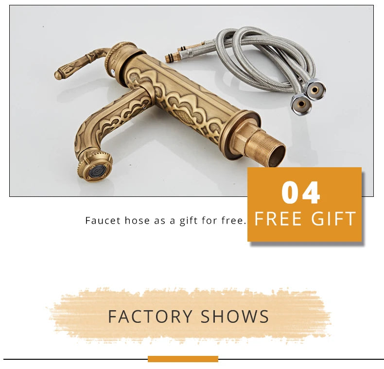 Basin Faucets Solid Brass Bathroom Faucet Single Handle