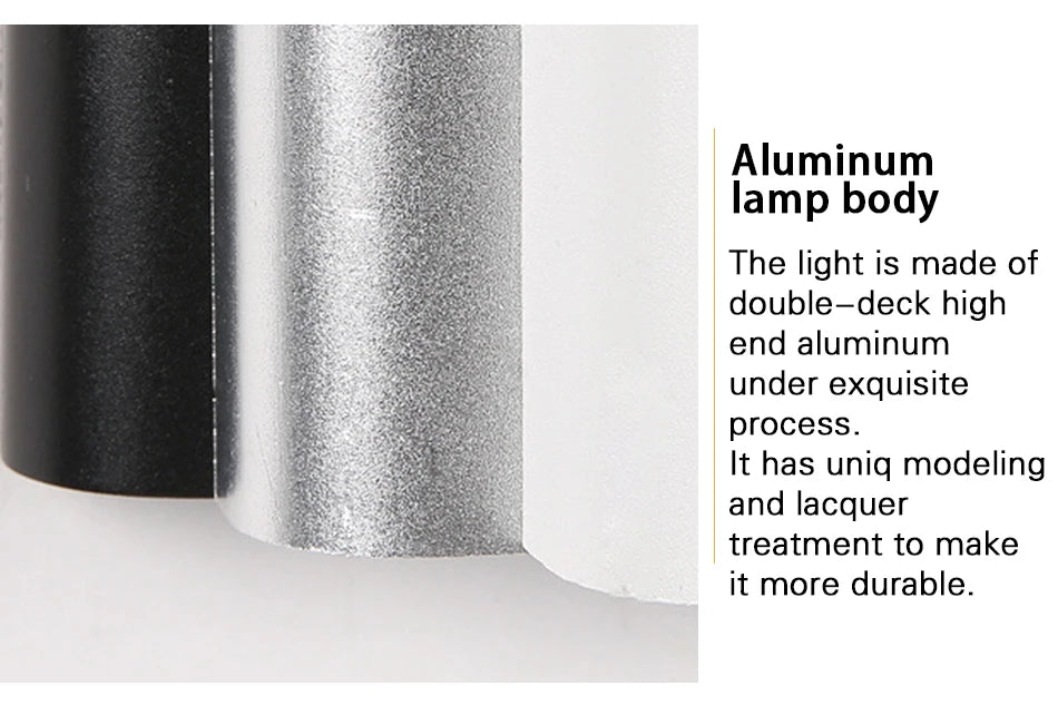 Dimmable Led Wall Lamp, Black, White, Silver