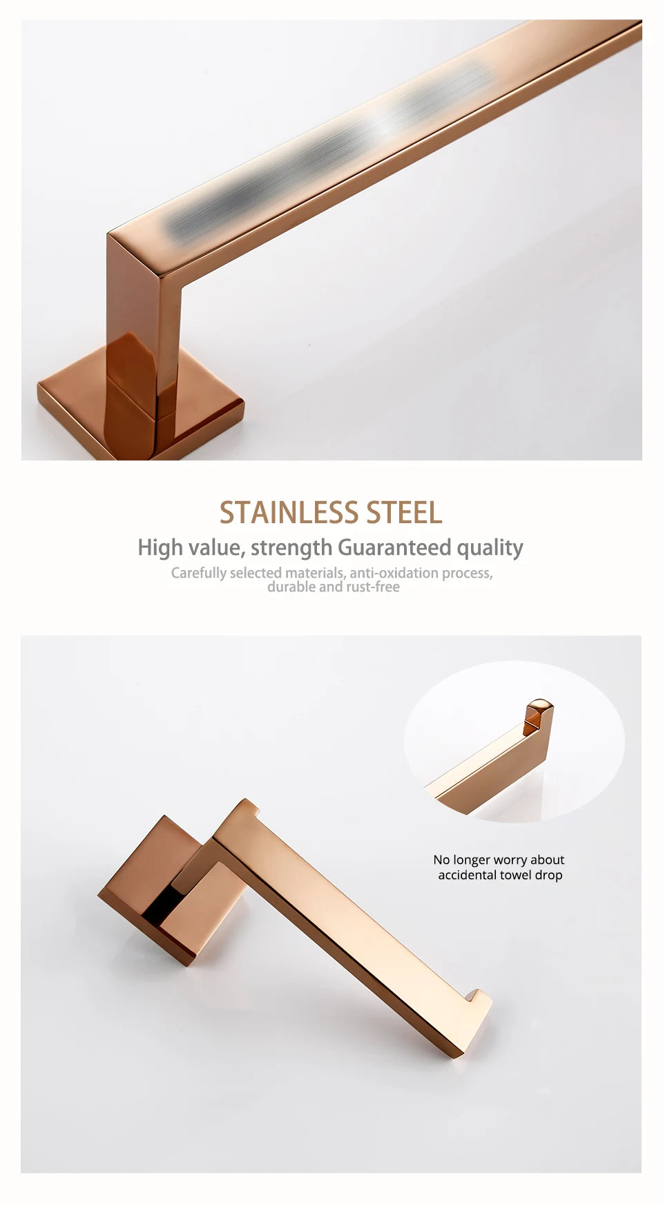 Rose Gold Bathroom Accessories Set