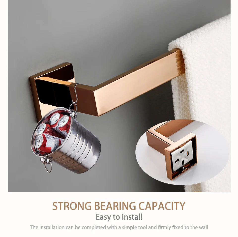 Rose Gold Bathroom Accessories Set