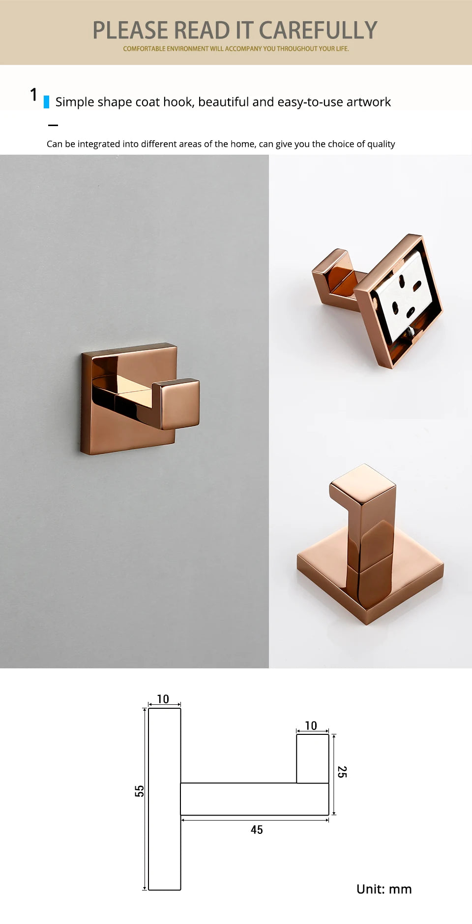 Rose Gold Bathroom Accessories Set