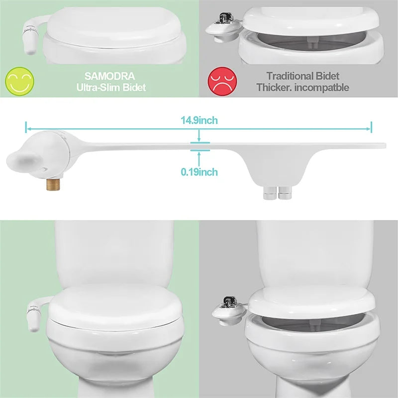Bidet Toilet Seat Attachment, Adjustable Water Pressure