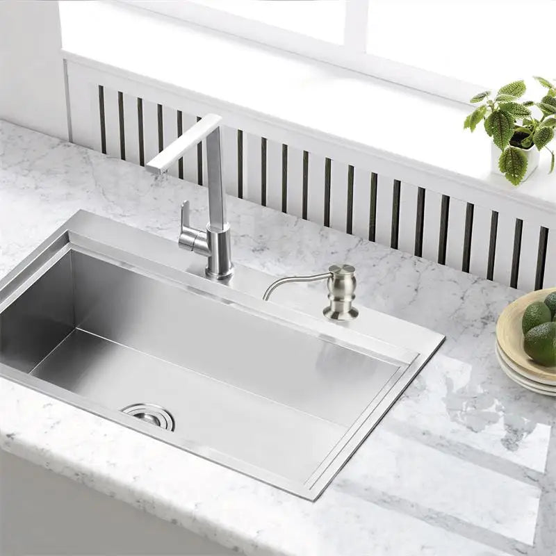 Liquid Soap Dispenser With bottle Chrome/Brushed Nickel