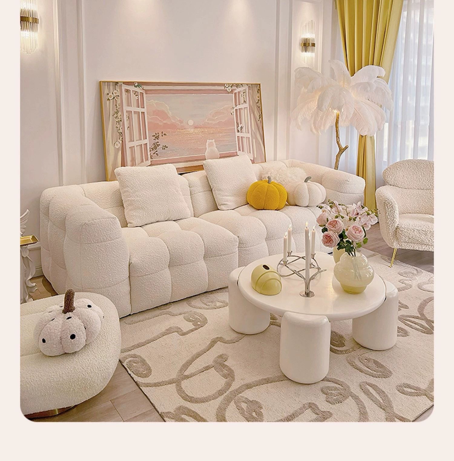 Plush Reclining Sofa Corner Lounger