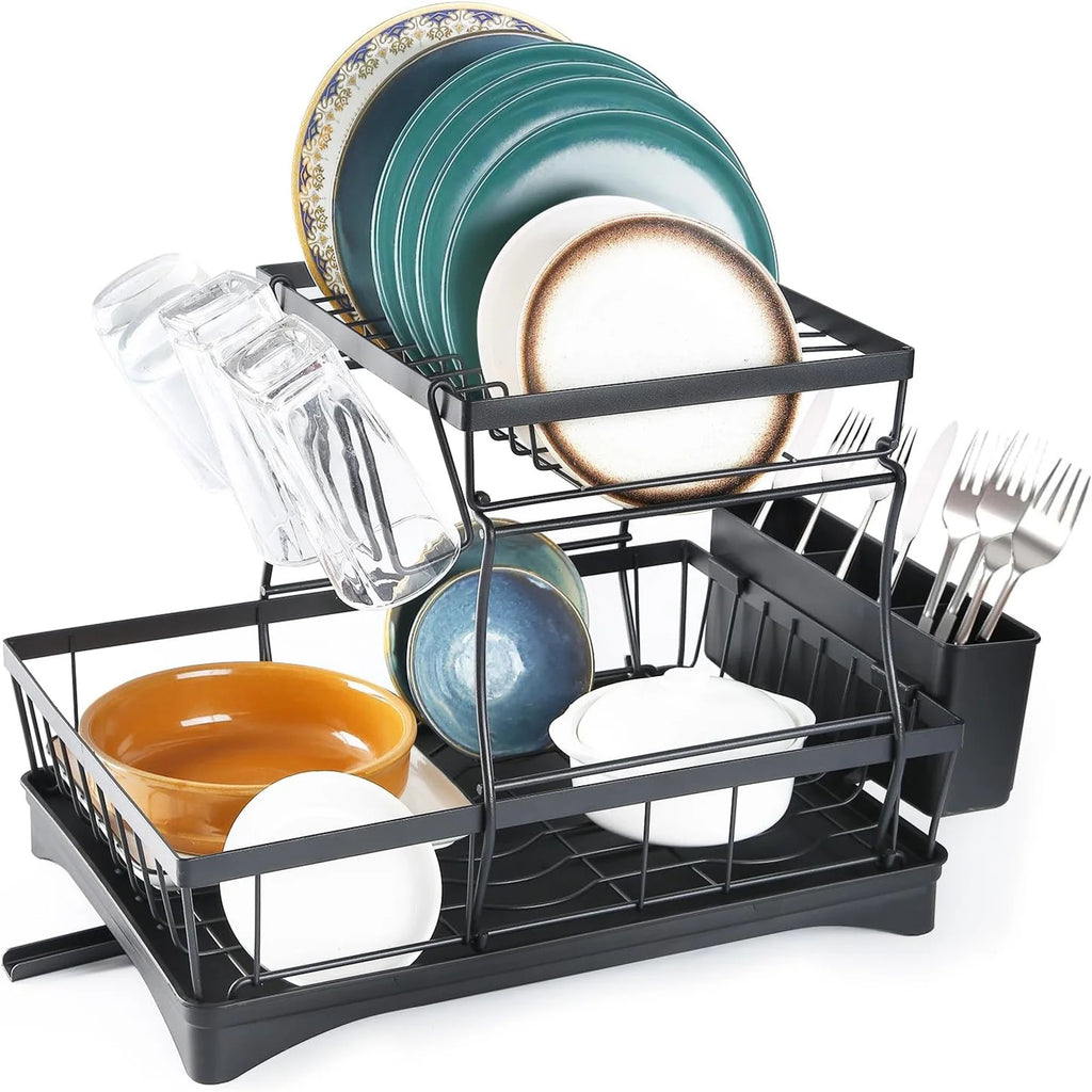 2-Tier Stainless Steel Dish Drying Rack