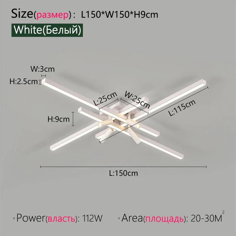 Ceiling Lights Long Line lamps, w/wo Remote