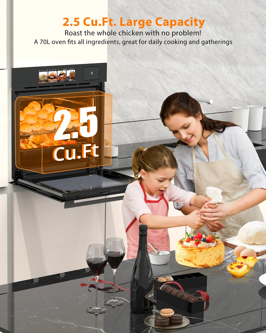 Electric Wall Oven, Steam, Grill, Air Frying