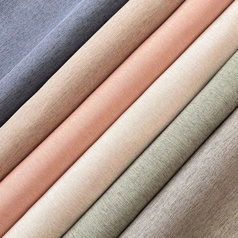 Waterproof Imitation Linen Shower Curtain, 6 Colors