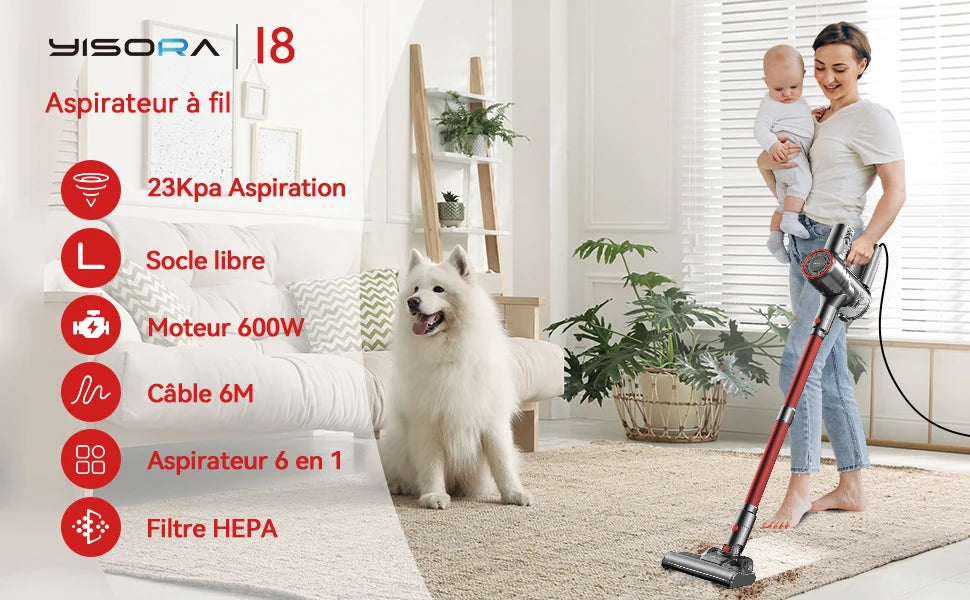 Corded Stick Vacuum, for Hard Floor Carpet