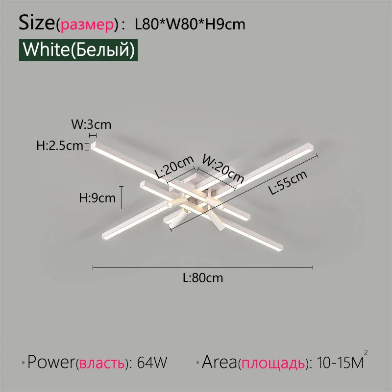 Ceiling Lights Long Line lamps, w/wo Remote