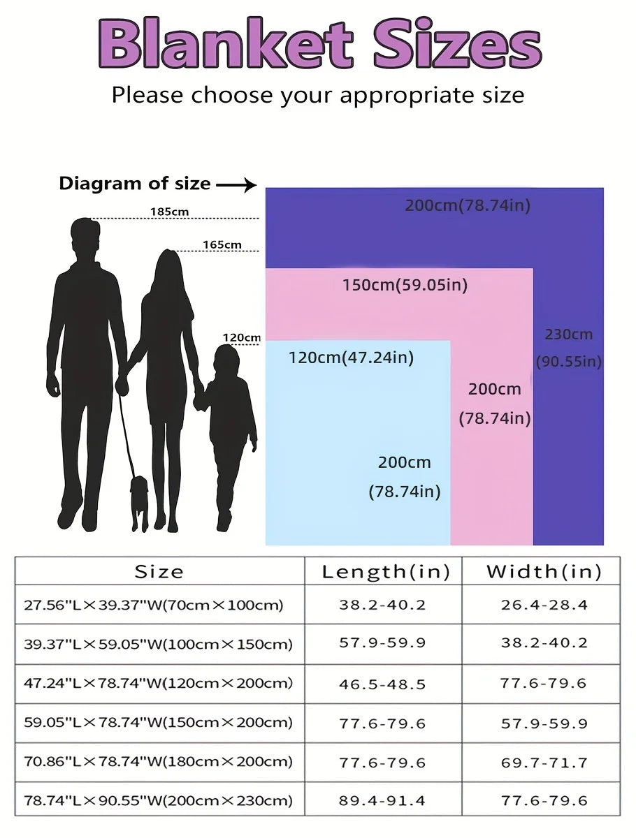 Double-Sided Lamb Wool Blanket, Various Colors, Sizes