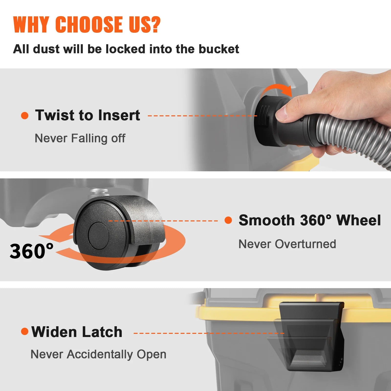 Portable Wet, Dry Vacuum Cleaner, 15L, 1200W