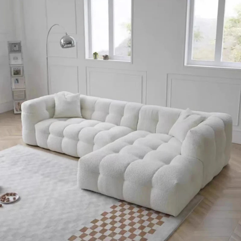 Plush Reclining Sofa Corner Lounger