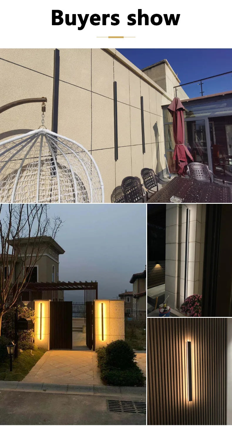 Waterproof LED strip background wall lamp