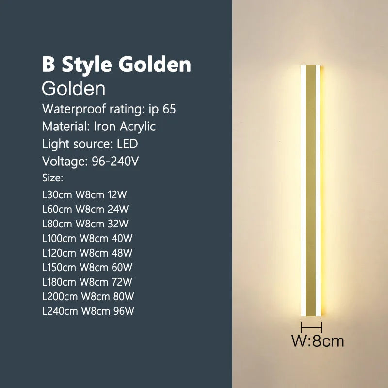 Waterproof LED strip background wall lamp