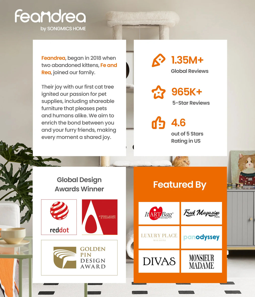 56.3-Inch Cat Tower for Indoor Cats