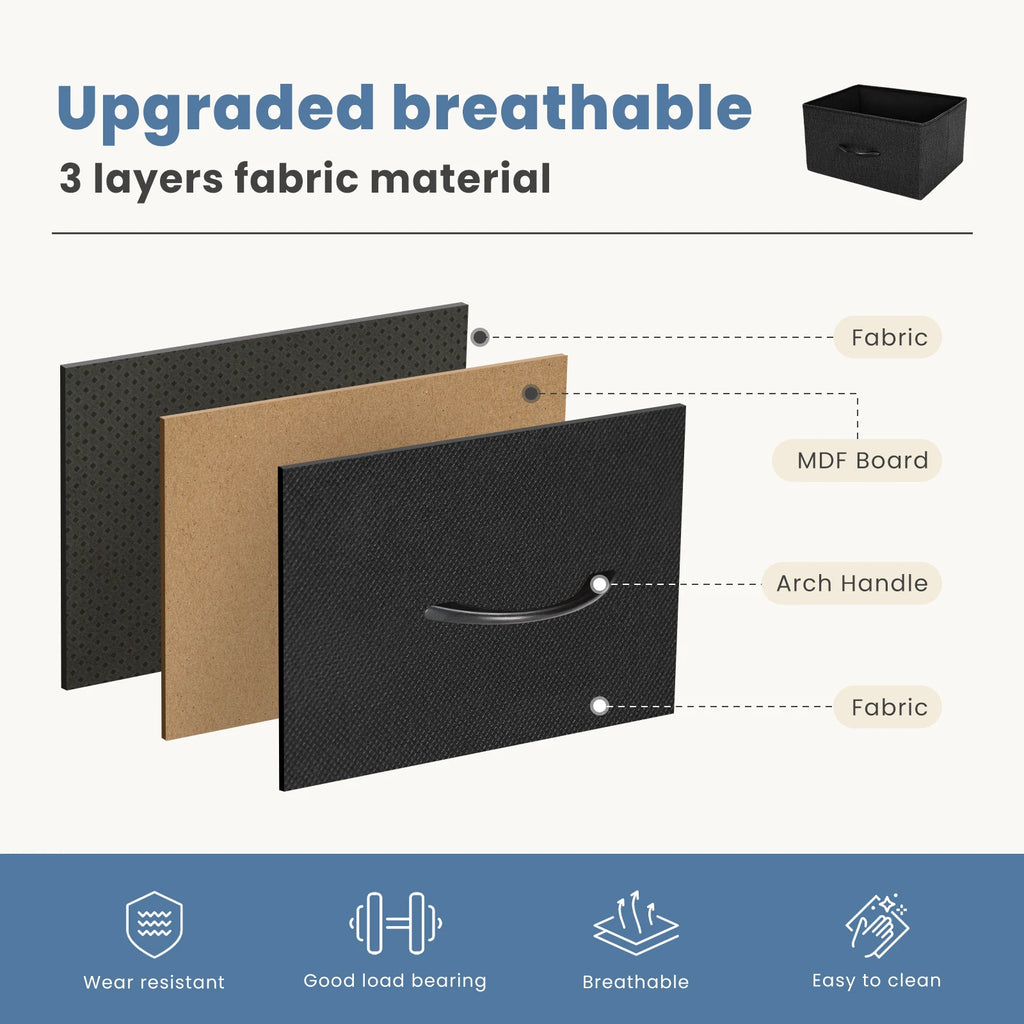 Display, Storage Cabinet, 7 Fabric Drawers