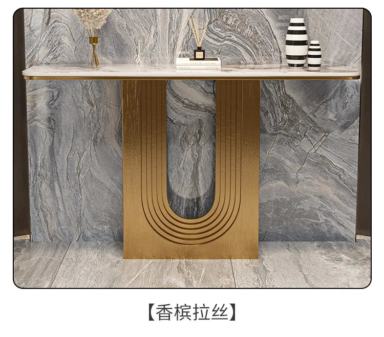 Space Saving Drawer Console Tables, Marble Top