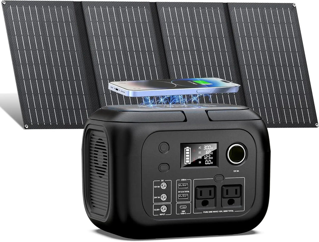 300W Solar Generator With 40 Watt Solar Panel