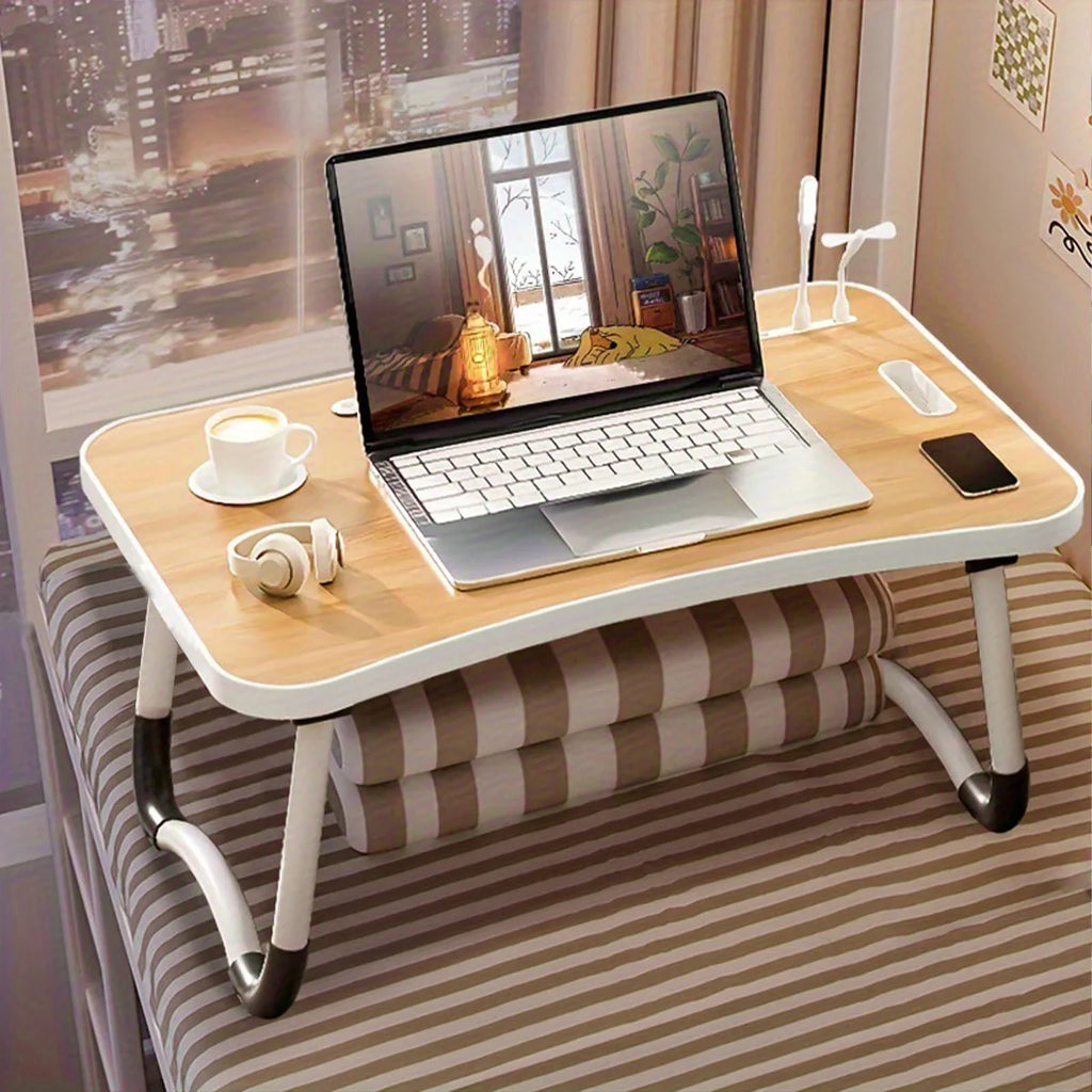 Laptop Desk, Light, Fan, Cup Holder, Tablet Slot
