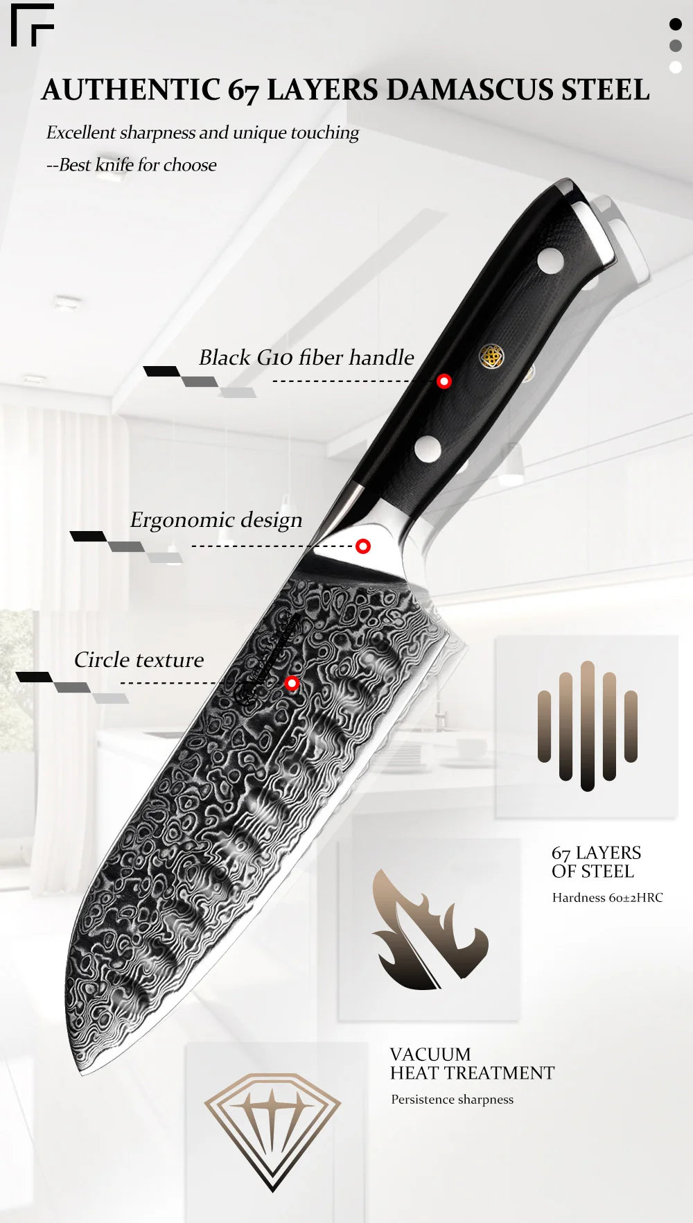 5 Inch Japanese Damascus Steel Kitchen Knife