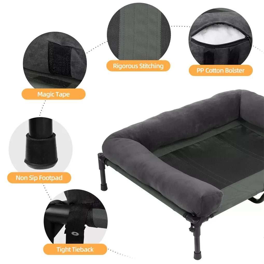 Elevated Dog Bed, Cooling Raised Pet Lounger