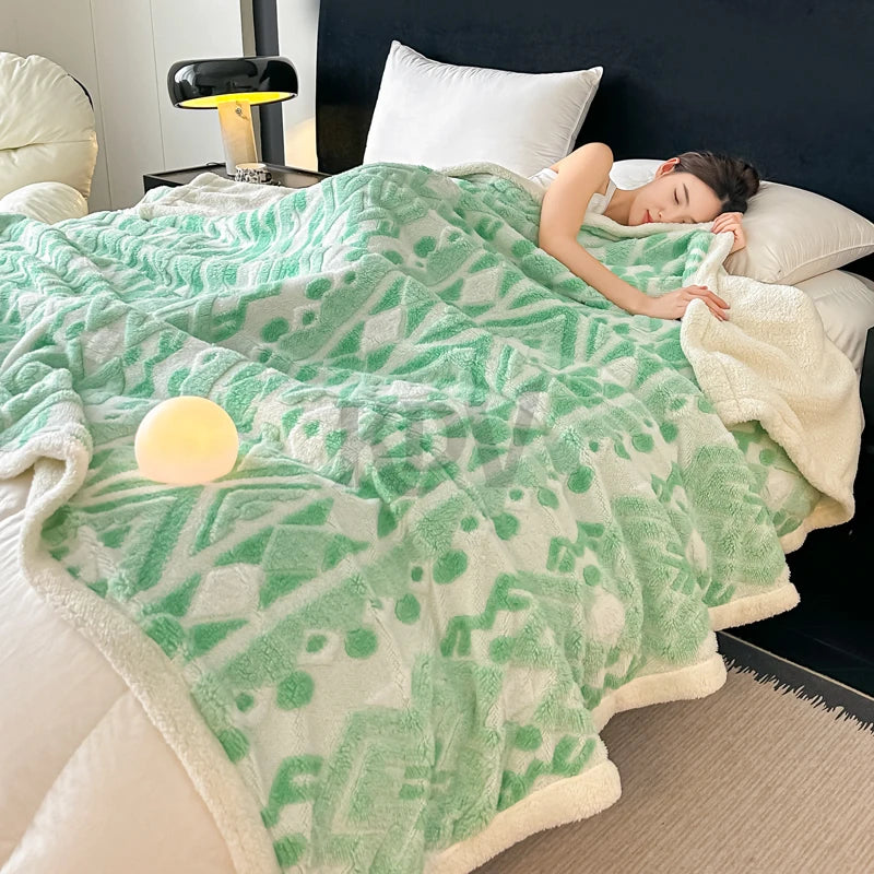 Fleece Blanket, Artificial Wool, Various Colors, Sizes