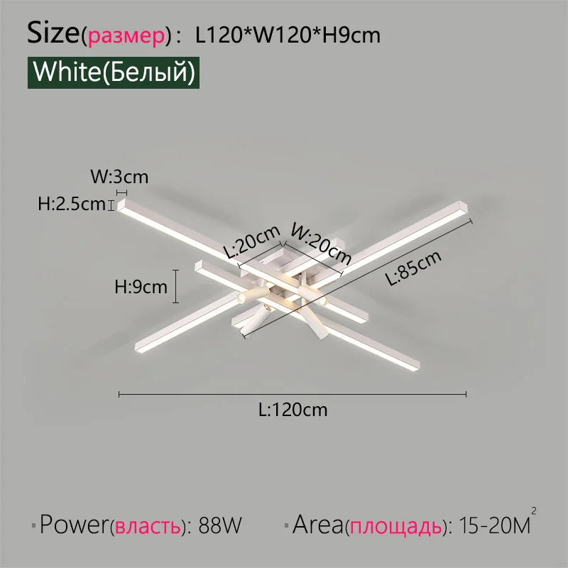 Ceiling Lights Long Line lamps, w/wo Remote