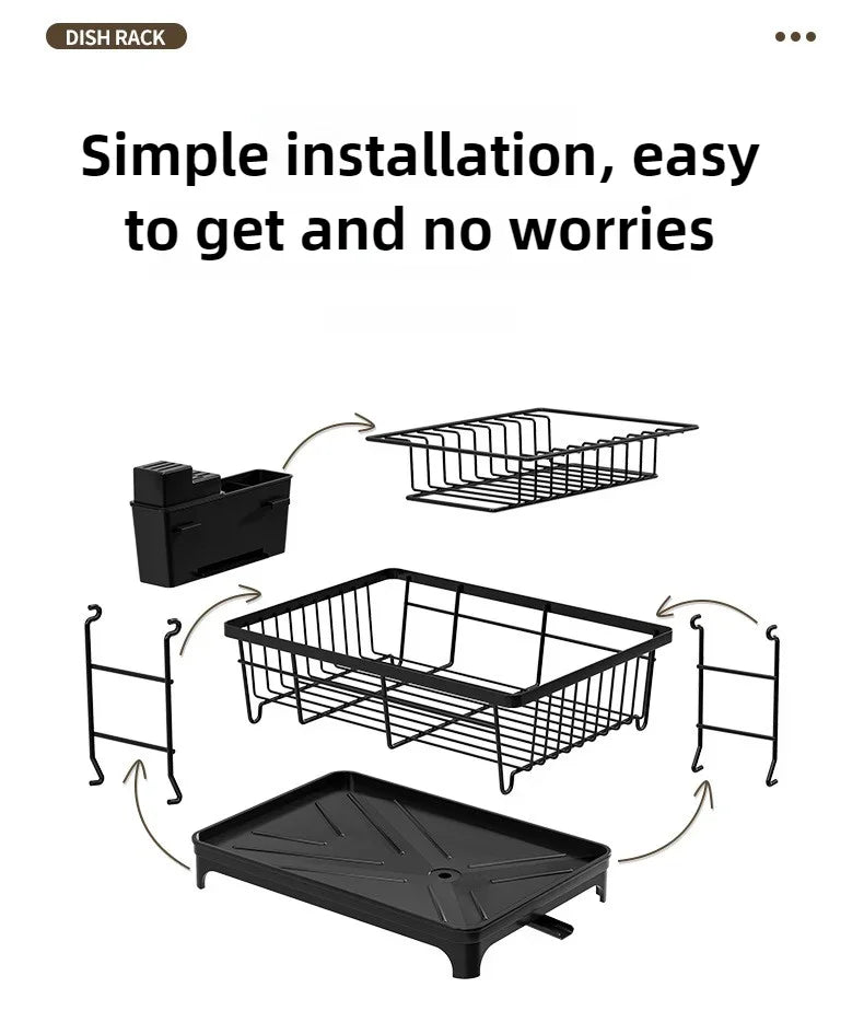 2 Tier Large Dish Drainer Rack