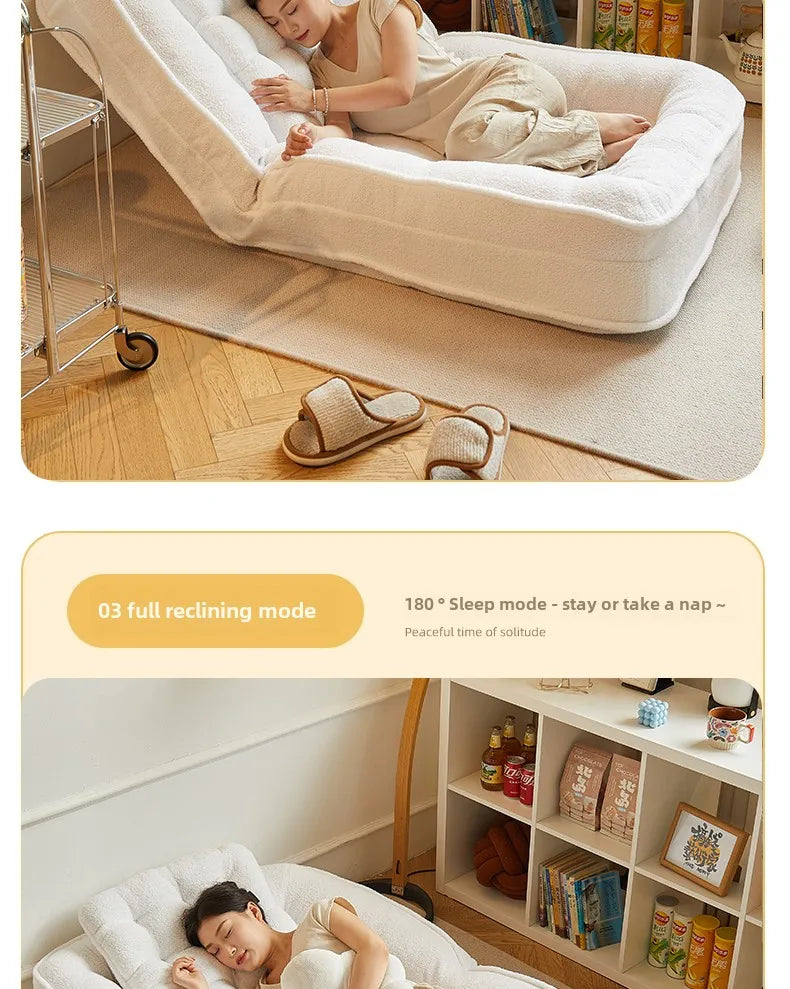 reclining and sleeping single bedroom small sofa
