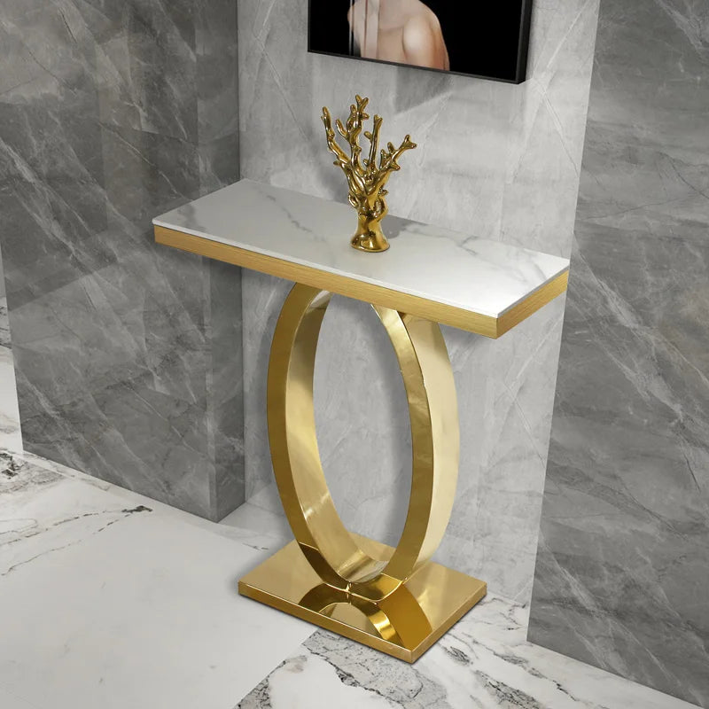 Metal Console Design Corner Table Living Room, Hallway