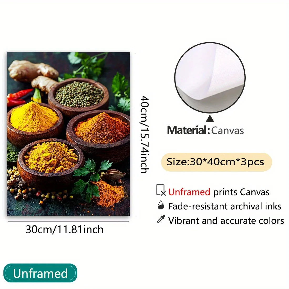 3-Piece Set Contemporary Canvas Wall Art